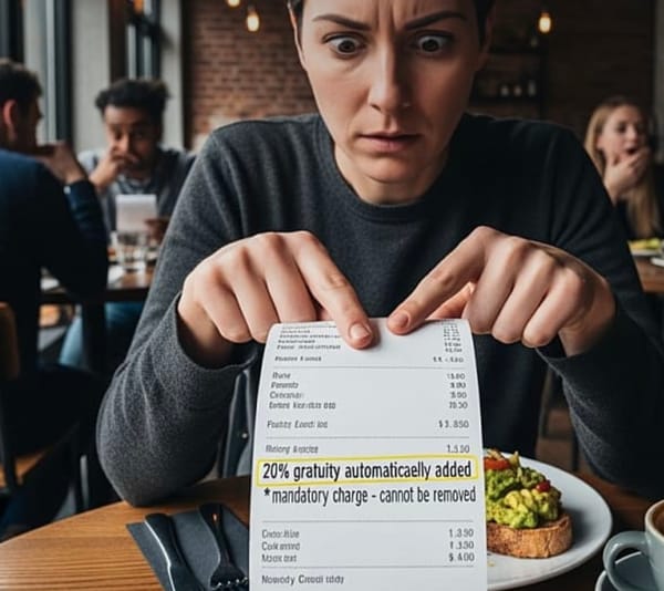 Local cafe adds automatic 20% tip to every bill with no way to remove it