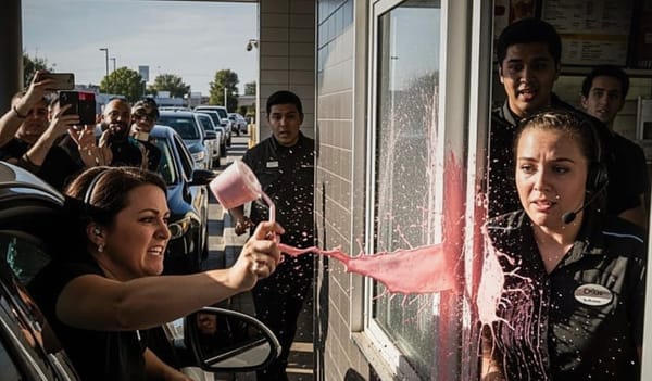 Woman throws milkshake at drive-thru worker who could not hear her order